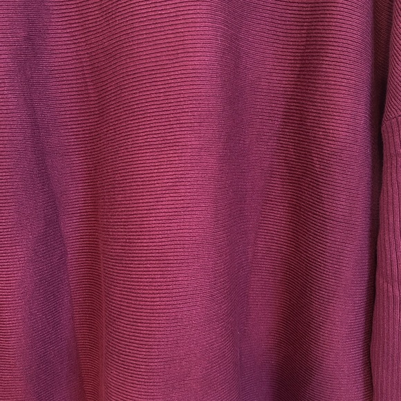 LILLUSORY Women's Turtleneck Oversized Sweater Tunic Pullover *Wine Red* - Picture 5 of 9